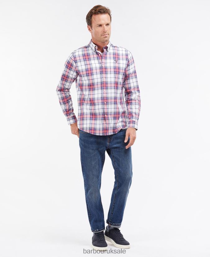 Blakelow Tailored Shirt Barbour Men R08LB6355 Clothing Whisper White