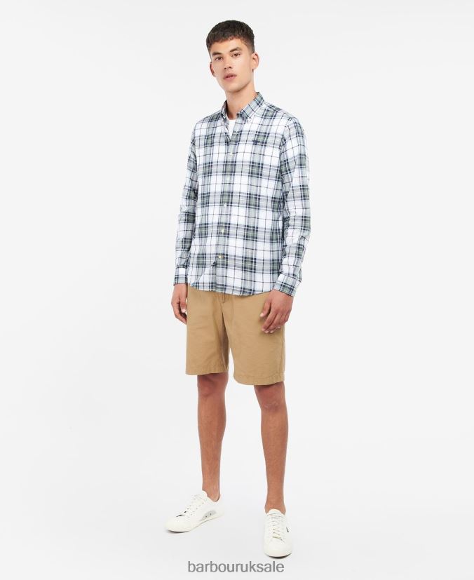 Blakelow Tailored Shirt Barbour Men R08LB6440 Clothing Whisper White