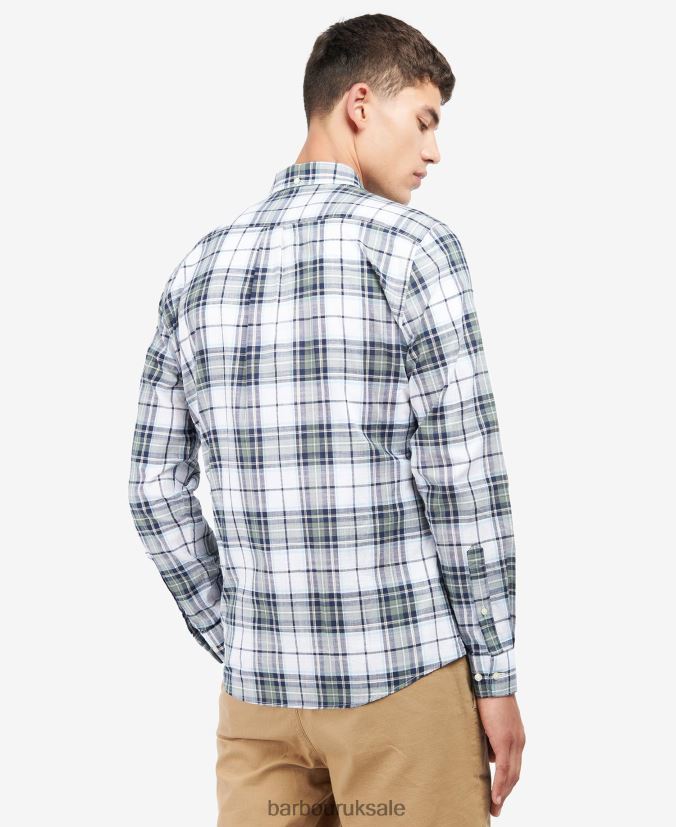 Blakelow Tailored Shirt Barbour Men R08LB6440 Clothing Whisper White