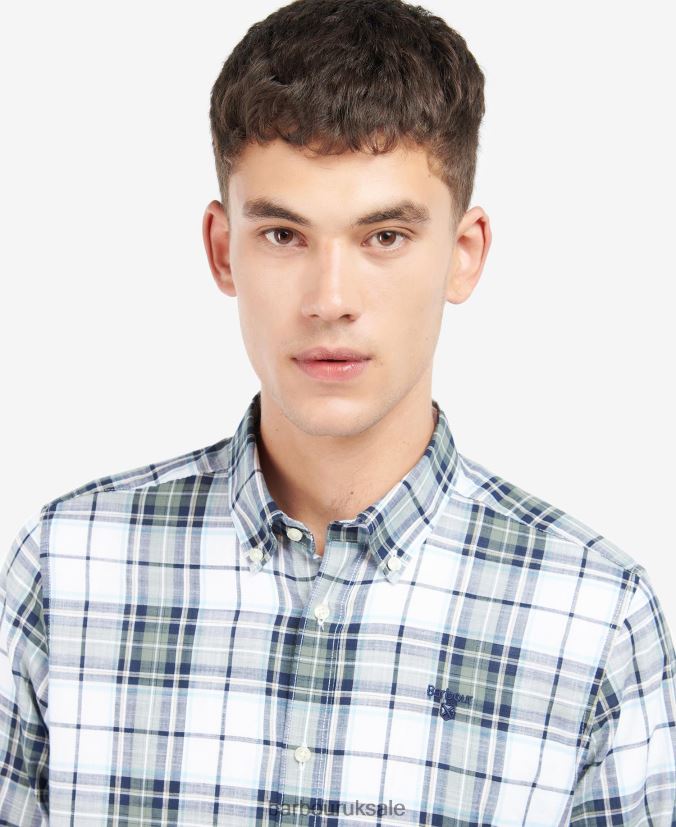 Blakelow Tailored Shirt Barbour Men R08LB6440 Clothing Whisper White