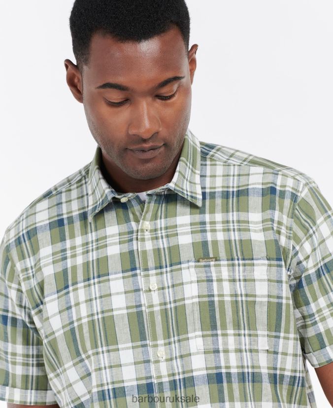 Bodmin Short Sleeve Summer Shirt Barbour Men R08LB6396 Clothing Olive
