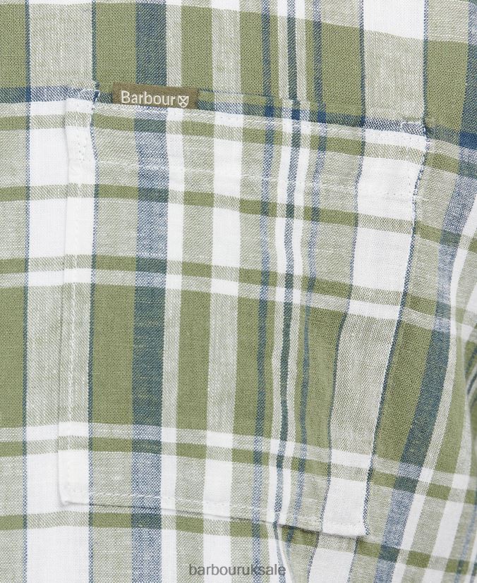 Bodmin Short Sleeve Summer Shirt Barbour Men R08LB6396 Clothing Olive