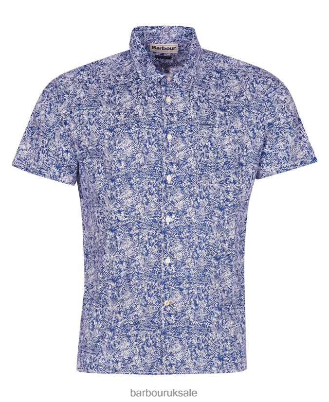 Braithwaite Short Sleeve Summer Shirt Barbour Men R08LB6313 Clothing Dusty Olive