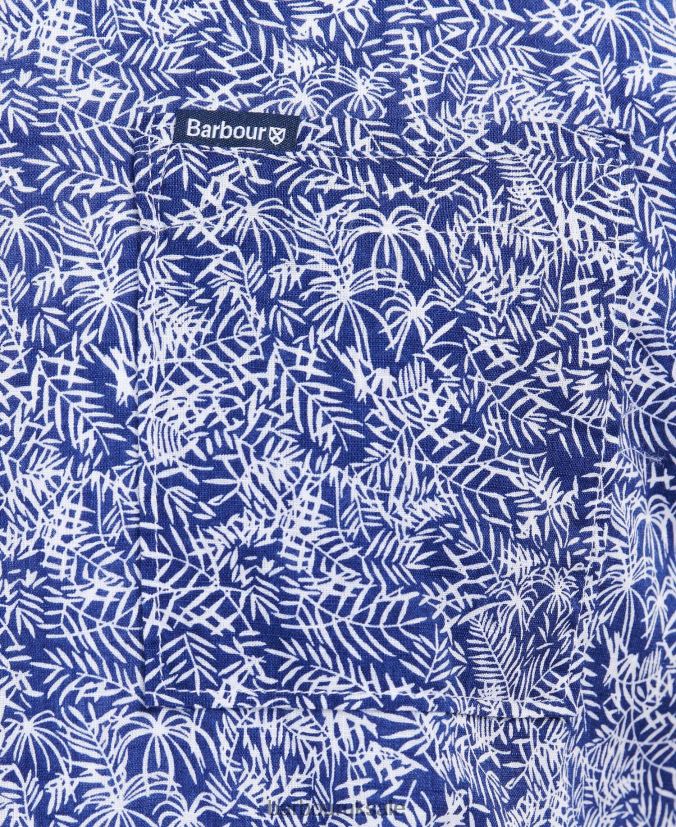 Braithwaite Short Sleeve Summer Shirt Barbour Men R08LB6313 Clothing Dusty Olive