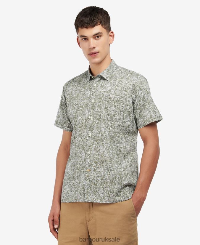 Braithwaite Short Sleeve Summer Shirt Barbour Men R08LB6503 Clothing Inky Blue