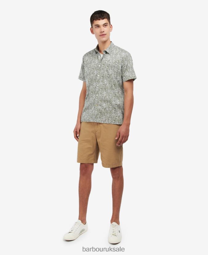 Braithwaite Short Sleeve Summer Shirt Barbour Men R08LB6503 Clothing Inky Blue