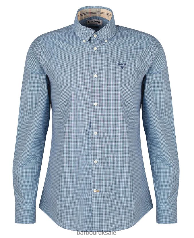 Britland Tailored Shirt Barbour Men R08LB6497 Clothing Inky Blue