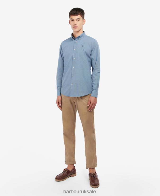 Britland Tailored Shirt Barbour Men R08LB6497 Clothing Inky Blue