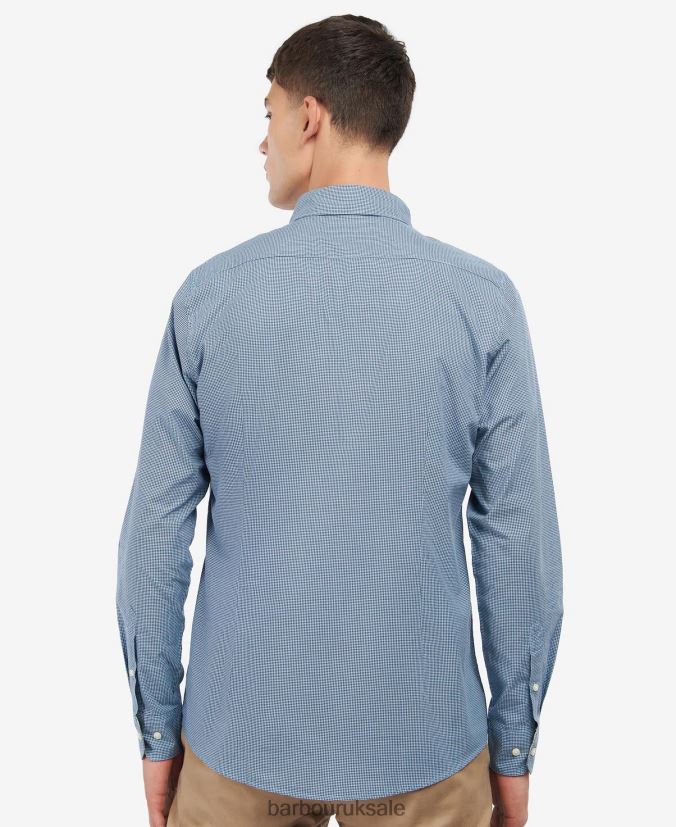 Britland Tailored Shirt Barbour Men R08LB6497 Clothing Inky Blue