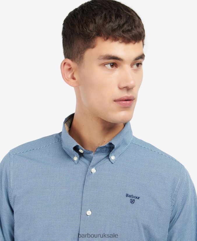 Britland Tailored Shirt Barbour Men R08LB6497 Clothing Inky Blue
