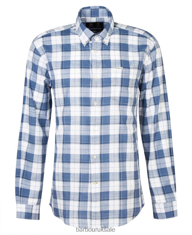 Broxfield Regular Checked Shirt Barbour Men R08LB6370 Clothing Classic Blue
