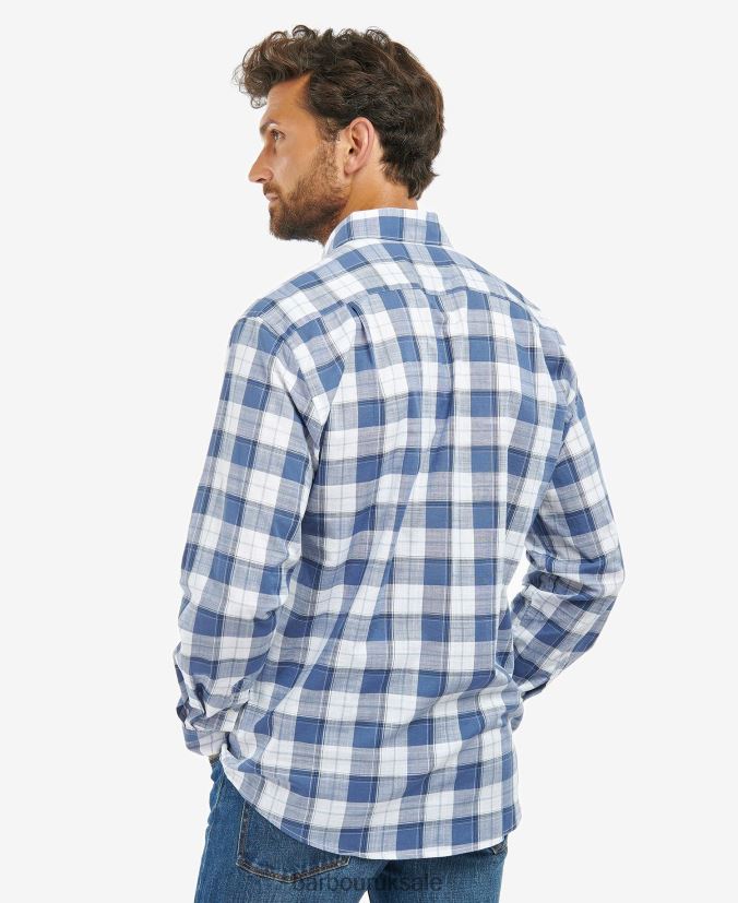 Broxfield Regular Checked Shirt Barbour Men R08LB6370 Clothing Classic Blue