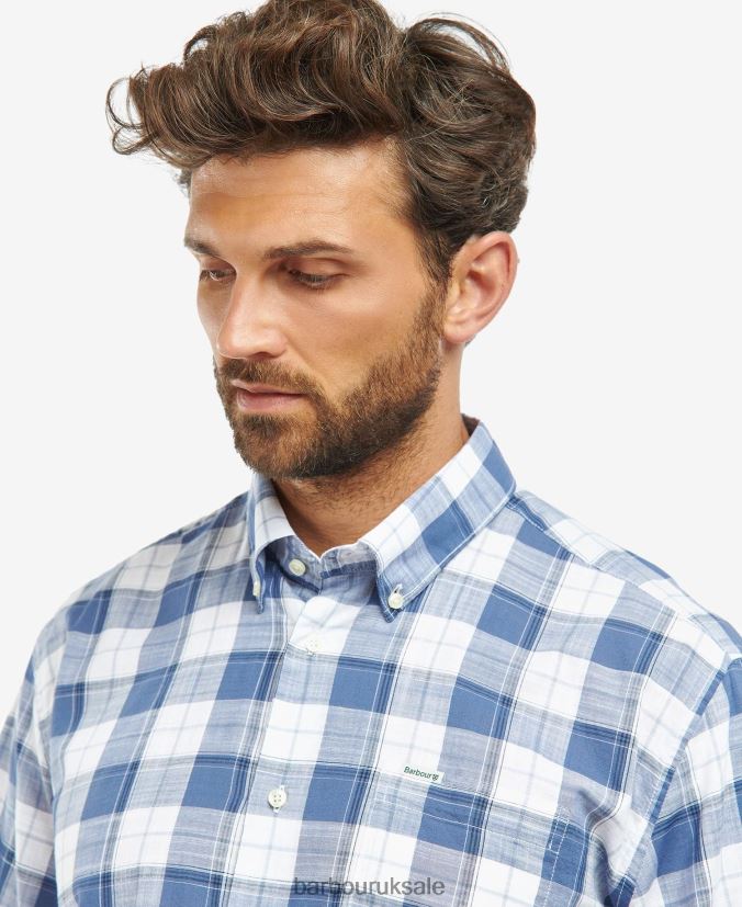Broxfield Regular Checked Shirt Barbour Men R08LB6370 Clothing Classic Blue