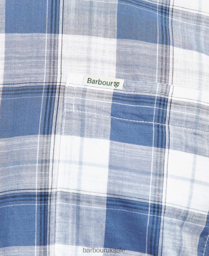 Broxfield Regular Checked Shirt Barbour Men R08LB6370 Clothing Classic Blue