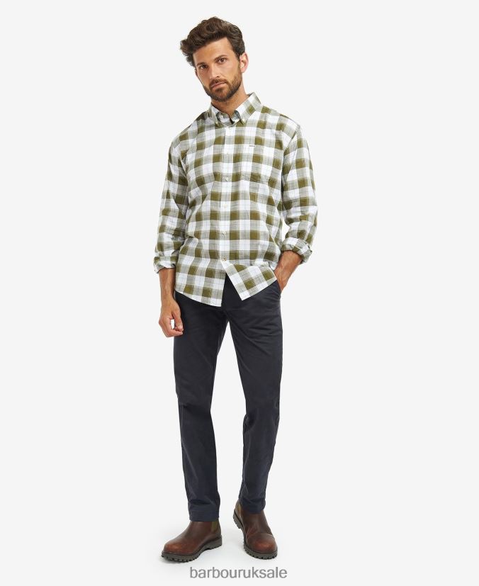 Broxfield Regular Checked Shirt Barbour Men R08LB6485 Clothing Classic Blue