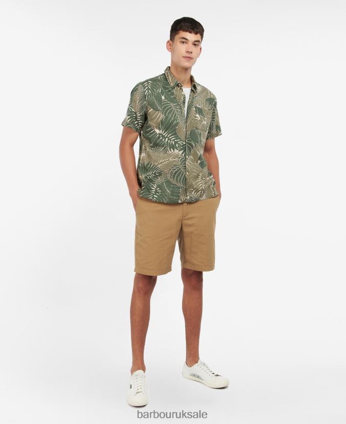 Cornwall Summer Shirt Barbour Men R08LB6348 Clothing Olive