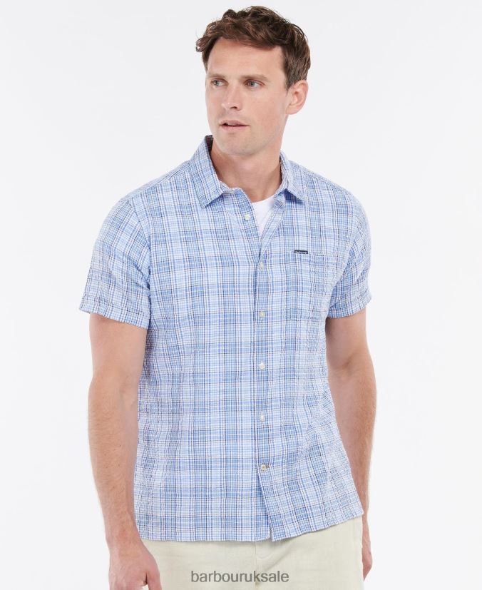 Deanhill Short Sleeve Summer Shirt Barbour Men R08LB6400 Clothing Dusty Mint
