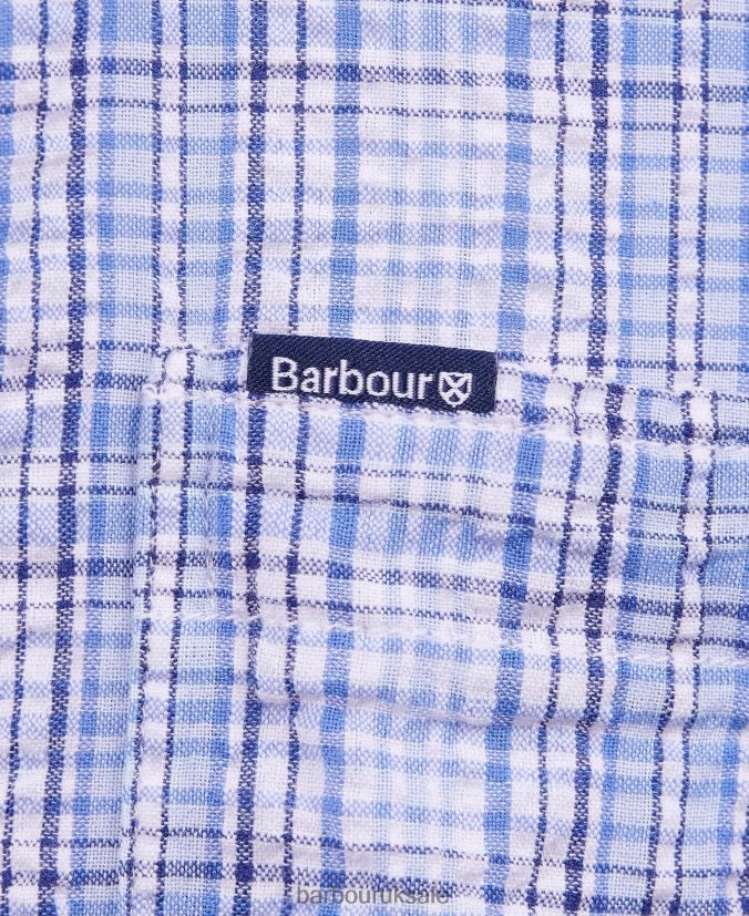Deanhill Short Sleeve Summer Shirt Barbour Men R08LB6400 Clothing Dusty Mint