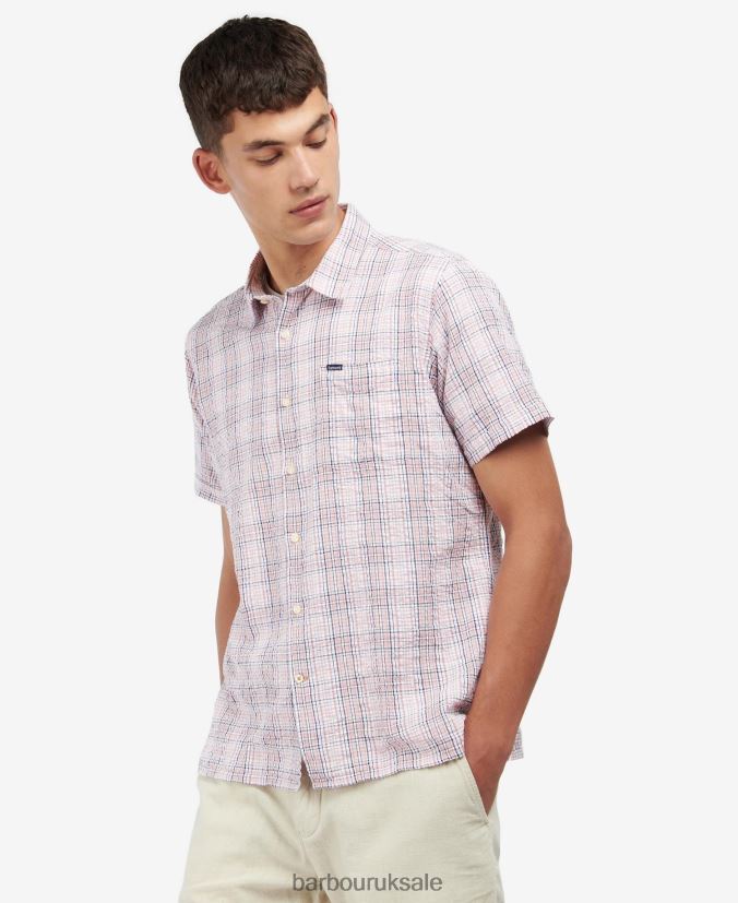 Deanhill Short Sleeve Summer Shirt Barbour Men R08LB6498 Clothing Classic Pink