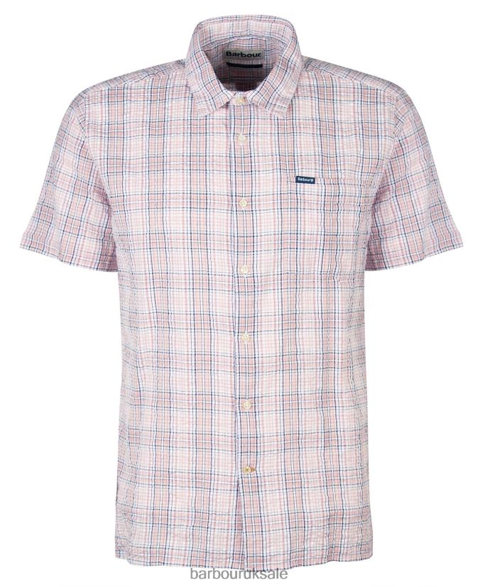 Deanhill Short Sleeve Summer Shirt Barbour Men R08LB6498 Clothing Classic Pink