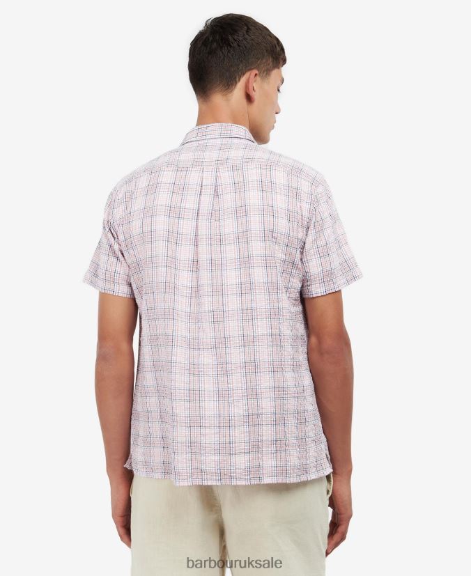 Deanhill Short Sleeve Summer Shirt Barbour Men R08LB6498 Clothing Classic Pink