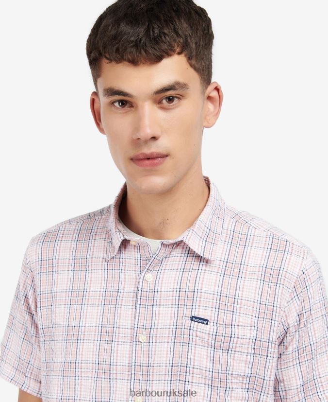 Deanhill Short Sleeve Summer Shirt Barbour Men R08LB6498 Clothing Classic Pink