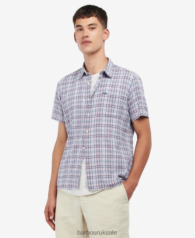 Deanhill Short Sleeve Summer Shirt Barbour Men R08LB6515 Clothing Classic Pink