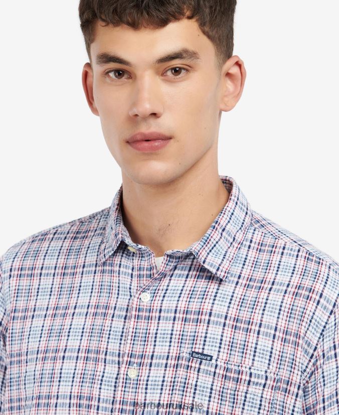 Deanhill Short Sleeve Summer Shirt Barbour Men R08LB6515 Clothing Classic Pink