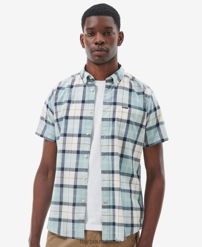 Delton Tailored Shirt Barbour Men R08LB6371 Clothing Blue Chalk Tartan