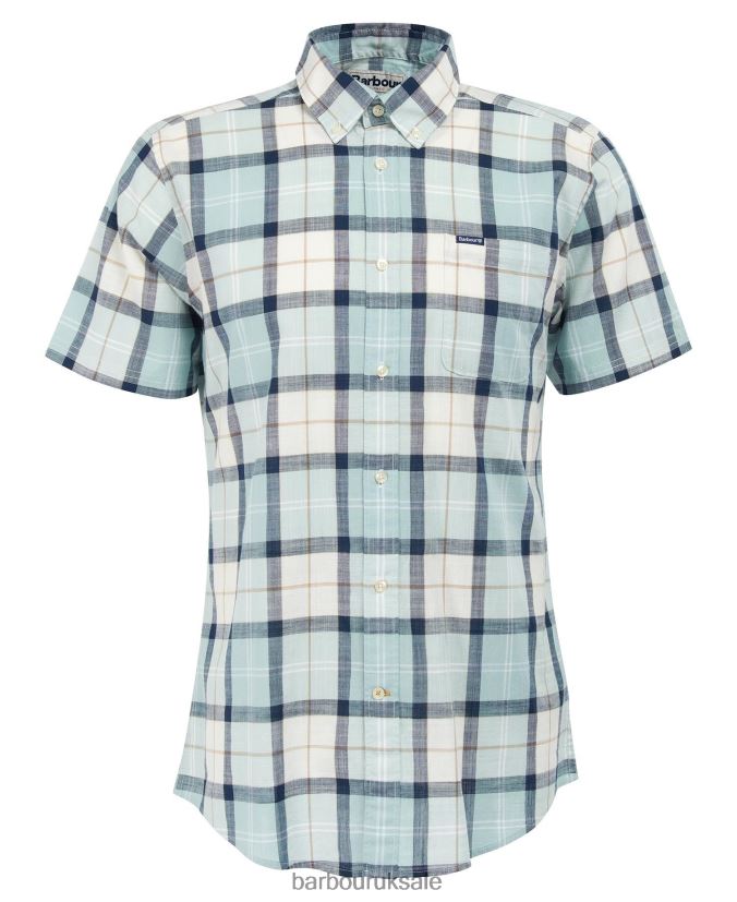 Delton Tailored Shirt Barbour Men R08LB6371 Clothing Blue Chalk Tartan