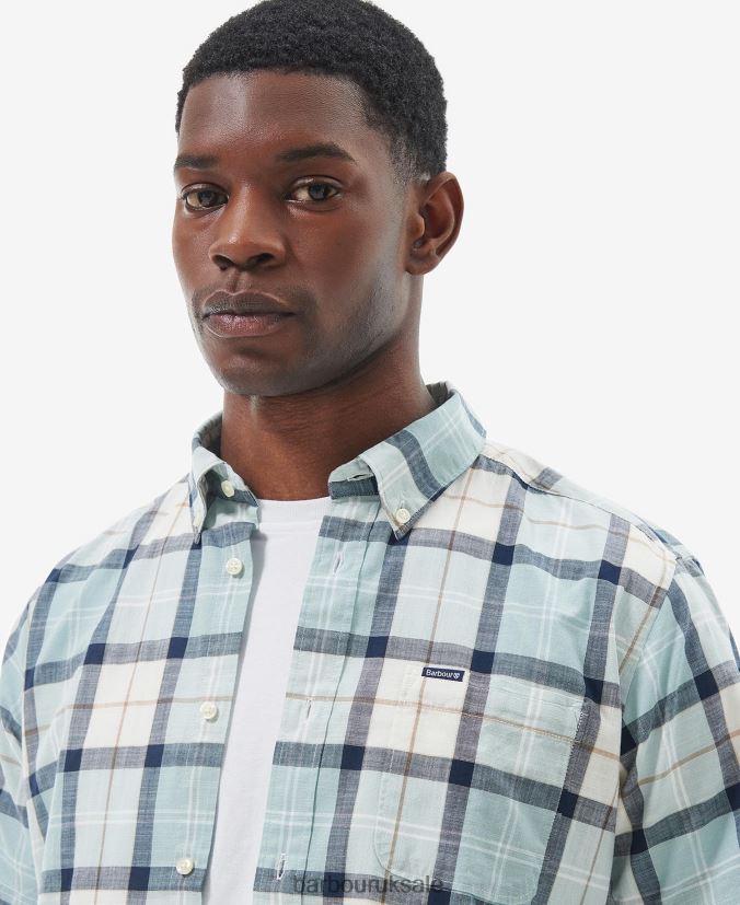 Delton Tailored Shirt Barbour Men R08LB6371 Clothing Blue Chalk Tartan
