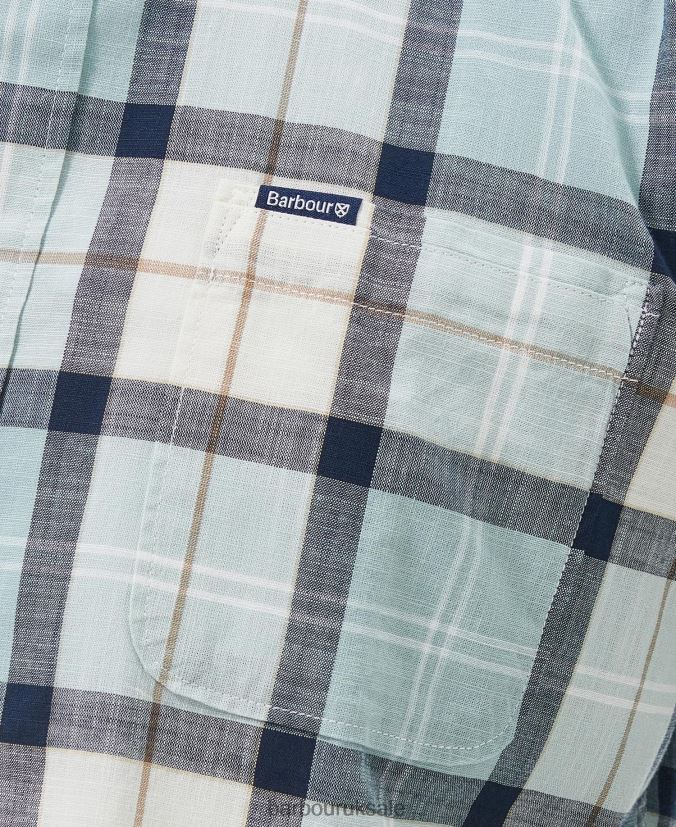 Delton Tailored Shirt Barbour Men R08LB6371 Clothing Blue Chalk Tartan