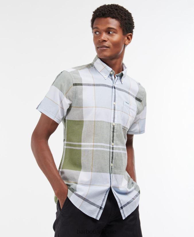 Douglas Short Sleeve Tailored Shirt Barbour Men R08LB6352 Clothing Summer Navy