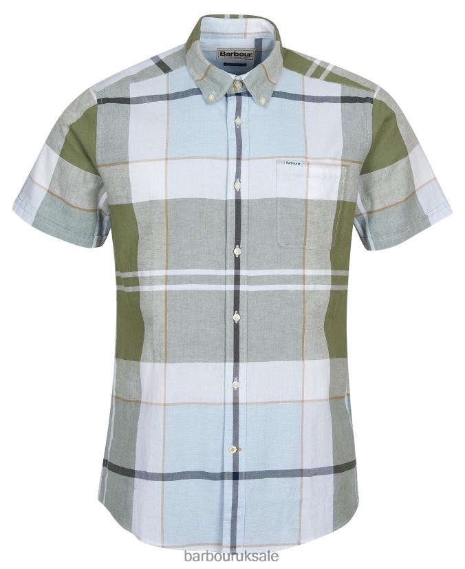 Douglas Short Sleeve Tailored Shirt Barbour Men R08LB6352 Clothing Summer Navy