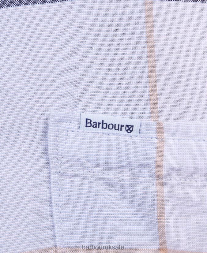 Douglas Short Sleeve Tailored Shirt Barbour Men R08LB6352 Clothing Summer Navy