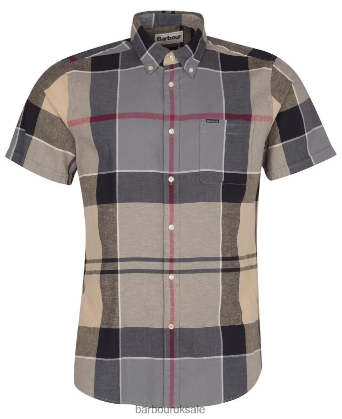 Douglas Short Sleeve Tailored Shirt Barbour Men R08LB6363 Clothing Summer Navy