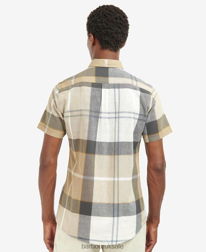 Douglas Short Sleeve Tailored Shirt Barbour Men R08LB6383 Clothing Kielder Blue Tartan