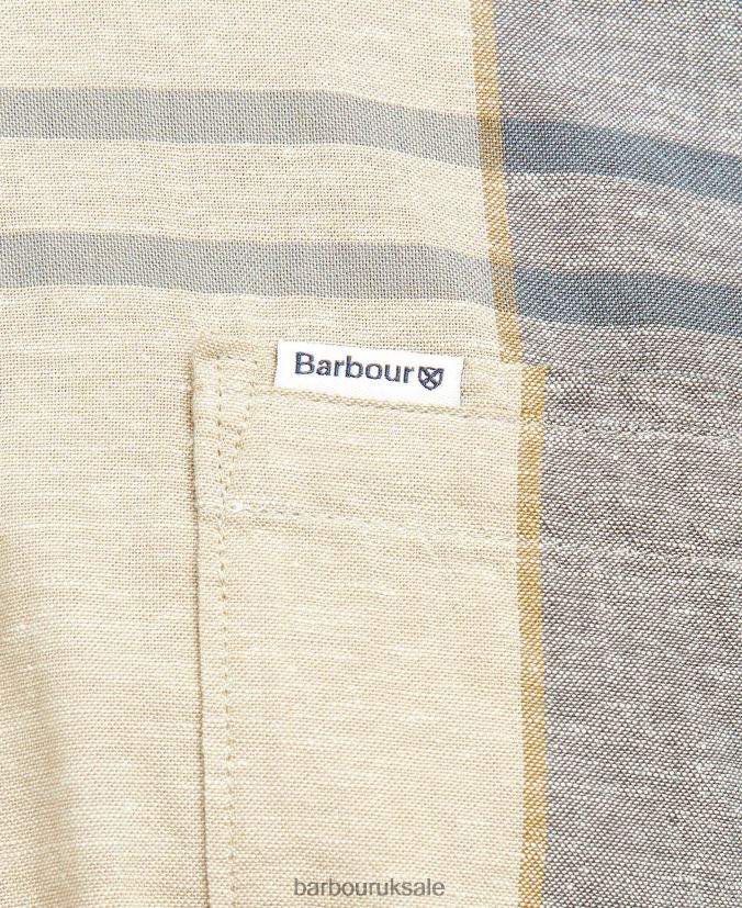 Douglas Short Sleeve Tailored Shirt Barbour Men R08LB6383 Clothing Kielder Blue Tartan