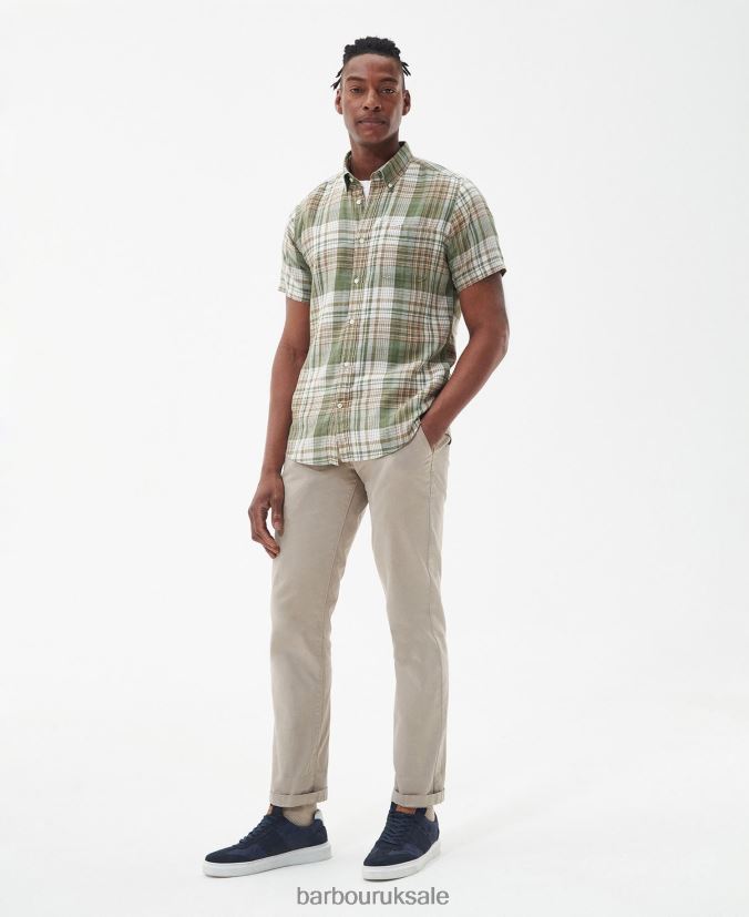 Ellerburn Tailored Shirt Barbour Men R08LB6404 Clothing Classic White