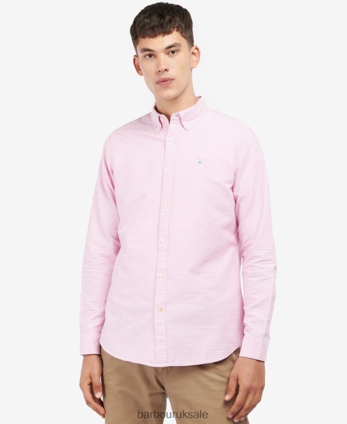 Gingham Oxford Tailored Shirt Barbour Men R08LB6405 Clothing Classic Pink