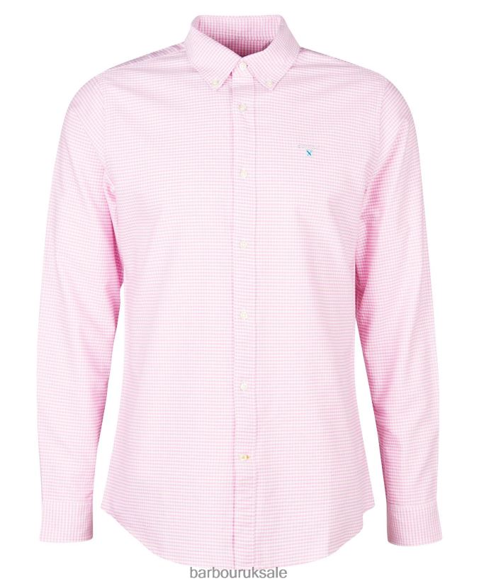 Gingham Oxford Tailored Shirt Barbour Men R08LB6405 Clothing Classic Pink
