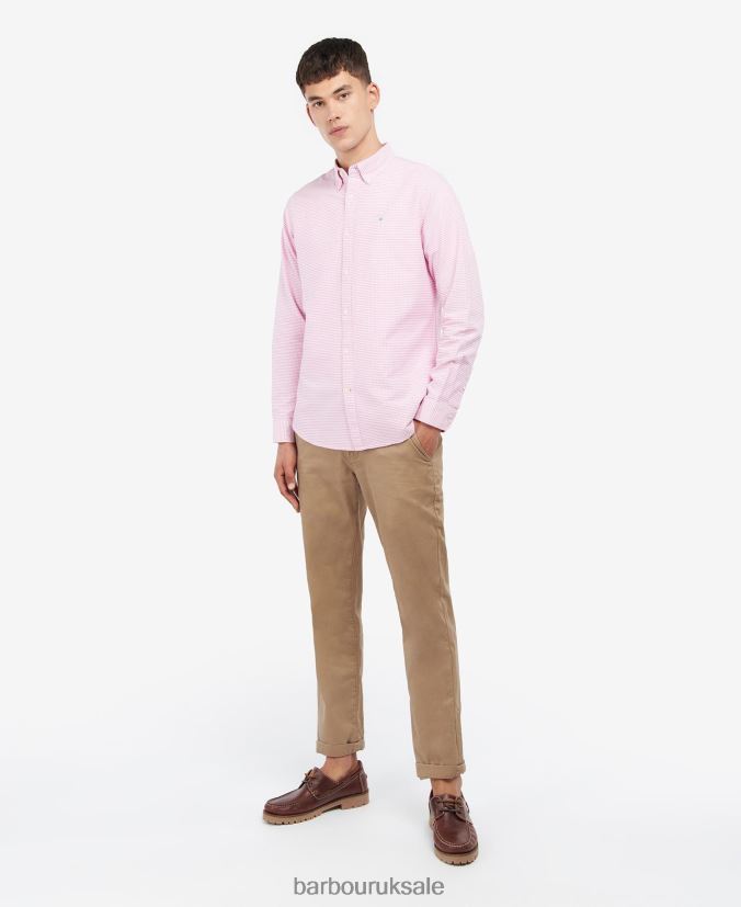Gingham Oxford Tailored Shirt Barbour Men R08LB6405 Clothing Classic Pink