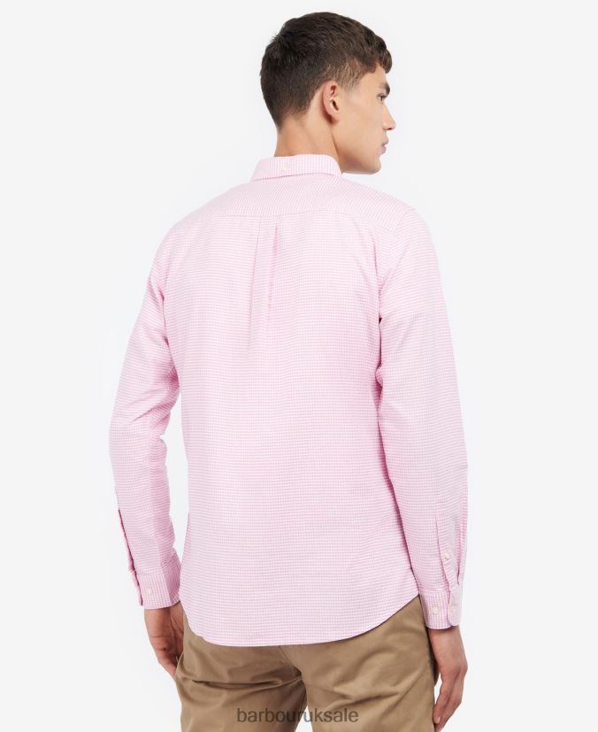 Gingham Oxford Tailored Shirt Barbour Men R08LB6405 Clothing Classic Pink