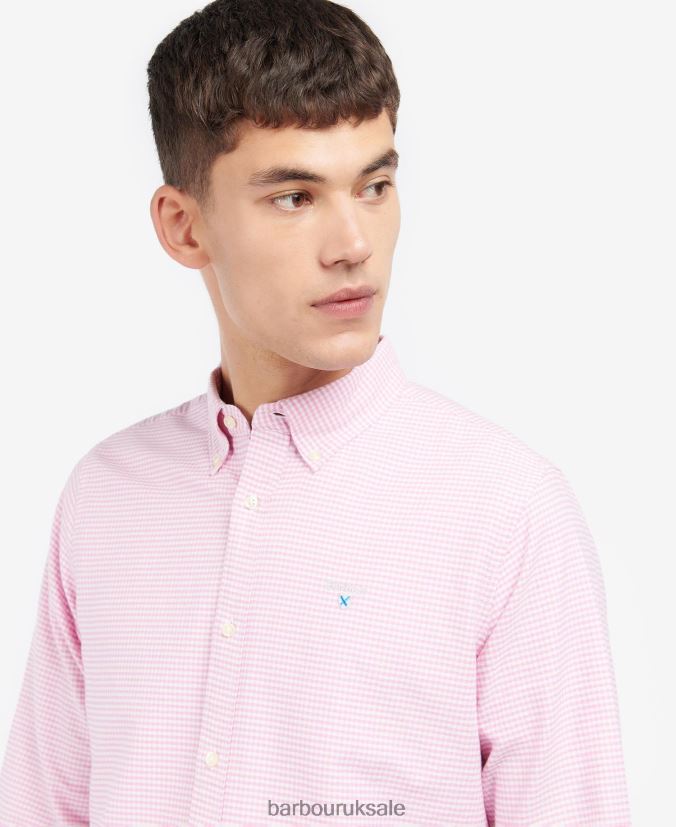 Gingham Oxford Tailored Shirt Barbour Men R08LB6405 Clothing Classic Pink