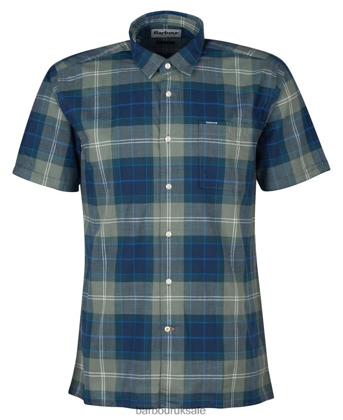 Gordon Short Sleeve Tailored Shirt Barbour Men R08LB6445 Clothing Amble Sand Tartan