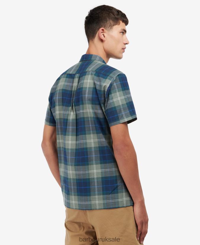 Gordon Short Sleeve Tailored Shirt Barbour Men R08LB6445 Clothing Amble Sand Tartan
