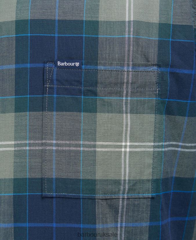 Gordon Short Sleeve Tailored Shirt Barbour Men R08LB6445 Clothing Amble Sand Tartan