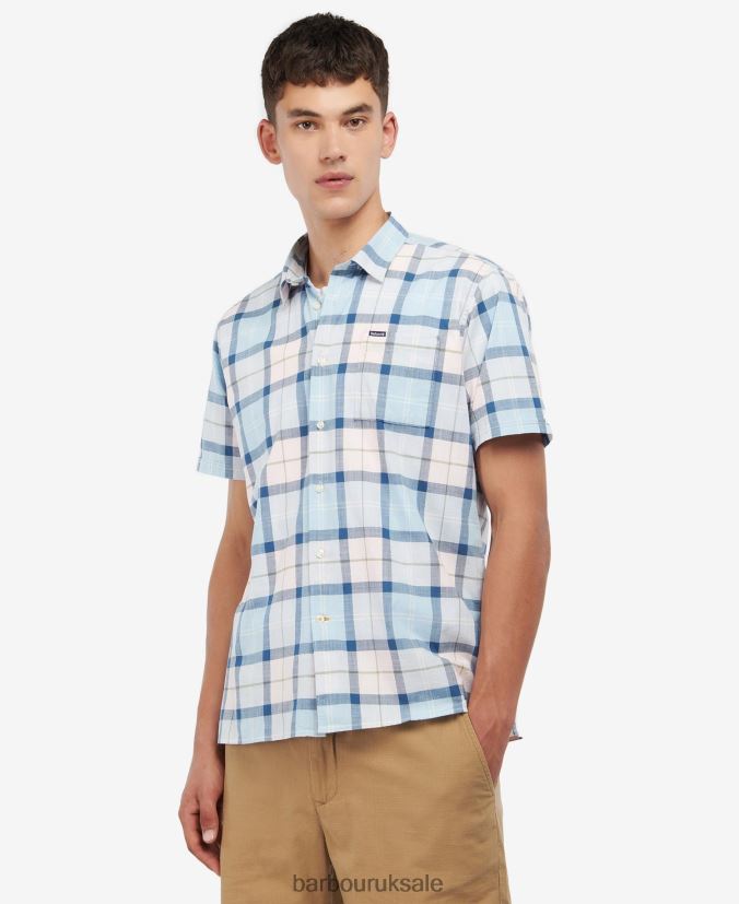 Gordon Short Sleeve Tailored Shirt Barbour Men R08LB6448 Clothing Amble Sand Tartan