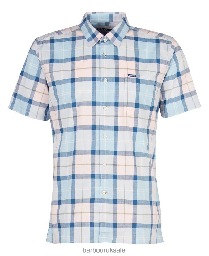 Gordon Short Sleeve Tailored Shirt Barbour Men R08LB6448 Clothing Amble Sand Tartan