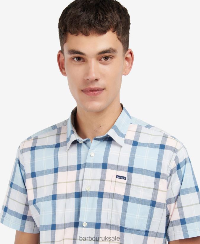 Gordon Short Sleeve Tailored Shirt Barbour Men R08LB6448 Clothing Amble Sand Tartan
